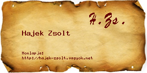 Hajek Zsolt névjegykártya